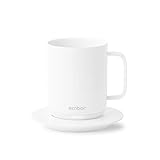 Ember Temperature Control Smart Mug, 10 Ounce, 1-hr Battery Life, White - App Controlled Heated...