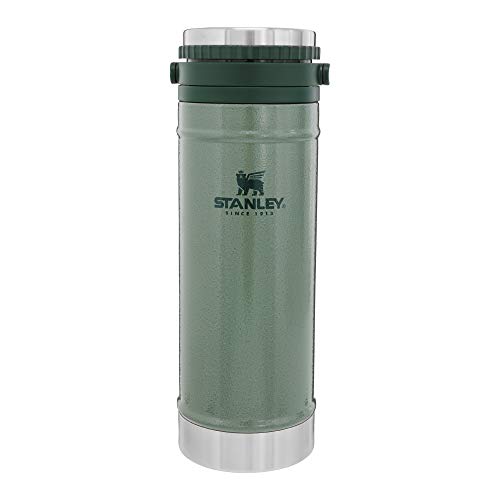 Stanley Travel Mug French Press 16oz with Double Vacuum Insulation, Stainless Steel Coffee Mug,...