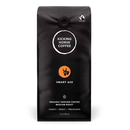 Kicking Horse Coffee, Smart Ass, Medium Roast, Ground,Certified Organic, Fairtrade, Kosher Coffee,...