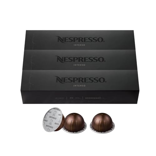 Nespresso Capsules VertuoLine, Intenso, Dark Roast Coffee, Coffee Pods, Brews 7.77 Ounce (VERTUOLINE...