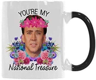 SCSF You're My National Treasure Morphing Coffee Mugs Heat Reveal Color Change Mug Christmas Mug For...