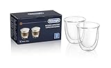 De'Longhi 5513214601 Cappuccino Glasses, 270 milliliters