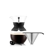 Bodum Pour Over Coffee Maker with Permanent Filter, 1 Liter, 34 Ounce, Black Band