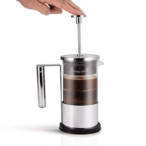 Yama Glass 6-Cup Borosilicate French Press (30oz) - Thick, Strong Coffee & Tea Maker with Comfort...