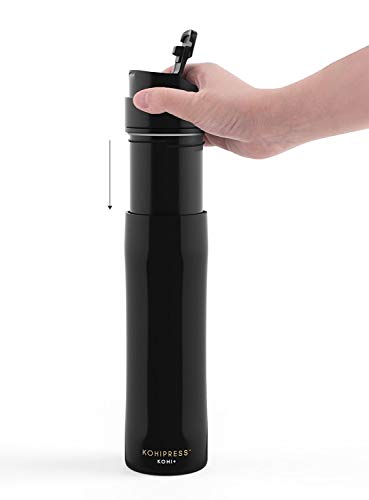 KOHIPRESS French Press Coffee Maker, 12 oz., Stainless Steel Insulated Travel Mug for Kitchen,...