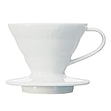 Hario V60 Ceramic Coffee Dripper Pour Over Cone Coffee Maker Size 01, White