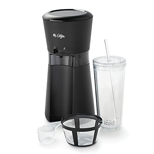 Mr. Coffee Iced Coffee Maker, Single Serve Machine with 22-Ounce Tumbler and Reusable Coffee Filter,...