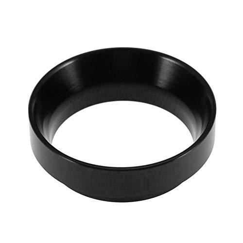 Fdit Espresso Dosing Funnel Aluminum Coffee Dosing Ring Replacement-for 58mm Portafilters ((Black))