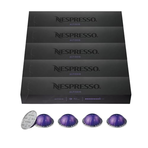 Nespresso Capsules VertuoLine, Altissio, Medium Roast Espresso Coffee, 50 Count Coffee Pods, Brews...