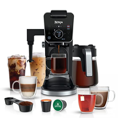 Ninja CFP301 DualBrew Pro Specialty 12-Cup Drip Maker with Glass Carafe, Single-Serve Grounds,...