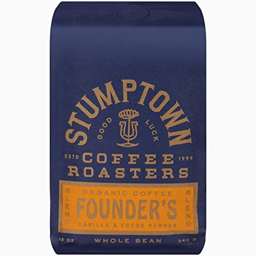 Stumptown Coffee Roasters, Medium Roast Organic Whole Bean Coffee - Founder's Blend 12 Ounce Bag...