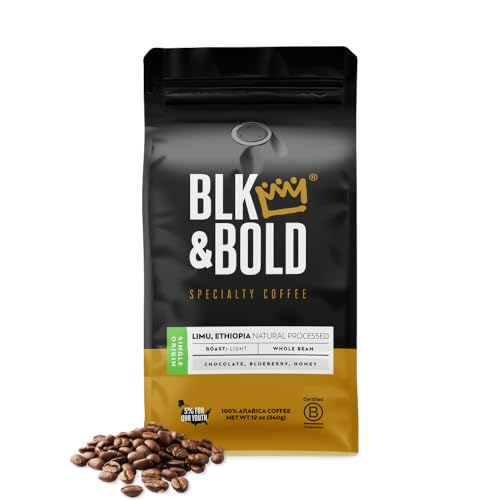 BLK & Bold Limu Ethiopia Single Origin | Light Roast | Direct Trade & Micro-Imported | B Corp |...