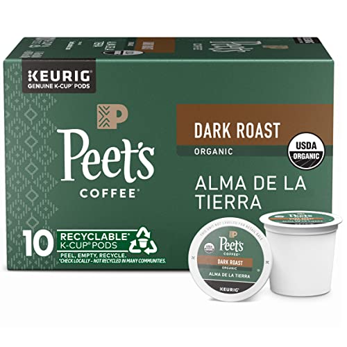 Peet's Coffee, Dark Roast K-Cup Pods for Keurig Brewers - Organic Alma de la Tierra, USDA Organic 10...