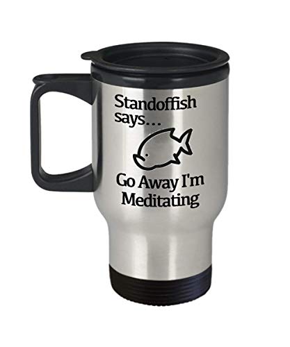 Meditate Mug Travel Coffee Cup Meditation Spiritual Curmudgeon