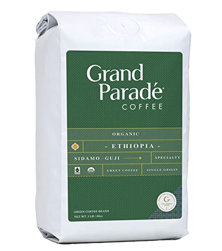 Grand Parade Coffee, 3 Lb Unroasted Green Coffee Beans - Organic Ethiopian Sidamo Guji Single Origin...