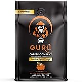 Guru Coffee Company Premium Pumpkin Spice Flavored Ground Coffee, Single Origin Colombia Coffee –...