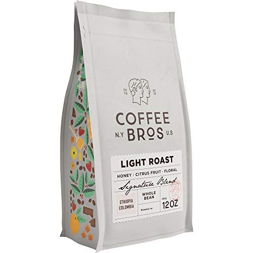 Coffee Bros, Light Roast — Whole Bean — 100% Arabica — 1 Bag (12oz) — Ethiopia & Colombia...
