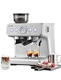 Gevi 20Bar Semi Automatic Espresso Machine With Grinder & Steam Wand – All in One Espresso Maker &...