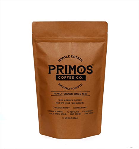 French Press Specialty Coffee, Coarse Ground, Primos Coffee Co (Medium Roast, 2 Bags)