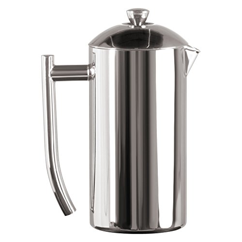 Frieling Double-Walled Stainless-Steel French Press Coffee Maker, Polished, 23 Ounces
