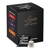 Legato Espresso Individually Packaged Capsules - 100 Count - Fortissimo Strength 9 - Italian Roasted...