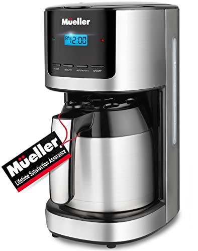 Mueller Ultra Brew Thermal Coffee Maker, 8 cup (34oz) Carafe, Keep Warm, Auto Shut-Off, LCD Display...