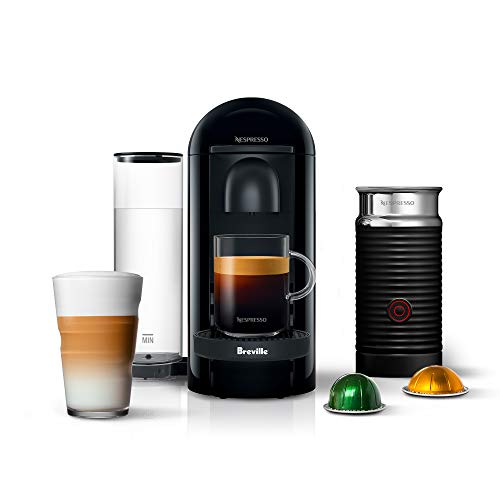 Nespresso VertuoPlus Coffee and Espresso Machine by Breville with Milk Frother,60 Fluid Ounces, Ink...