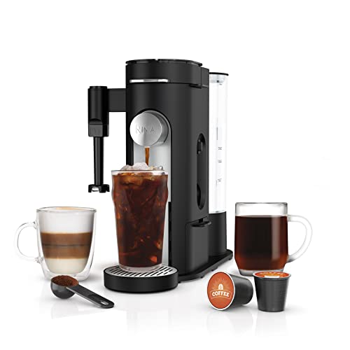 Ninja PB051 Pod & Grounds Specialty Single-Serve Coffee Maker, K-Cup Pod Compatible, Brews Grounds,...