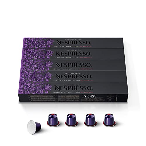 Nespresso Capsules OriginalLine, Arpeggio Decaffeinato, Dark Roast Coffee, 10 Count Coffee Pods(Pack...