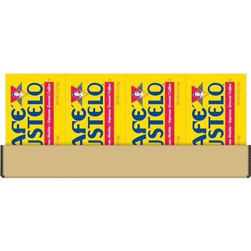 Café Bustelo Espresso Dark Roast Ground Coffee Brick, 6 Ounces (Pack of 12)