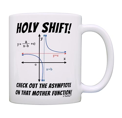 Math Gifts Holy Shift Check the Asymptote Math Nerd Gifts 11oz Ceramic Coffee Mug White