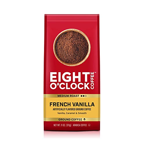 Eight O'Clock Coffee French Vanilla, 11 Ounce (Pack of 6) Medium Roast Flavored Ground Coffee, 100%...