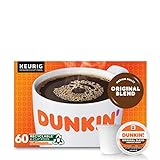 Dunkin' Original Blend Medium Roast Coffee, 60 Keurig K-Cup Pods