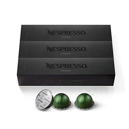 Nespresso Capsules VertuoLine, Stormio, Dark Roast Coffee, Coffee Pods, Brews 7.77 Ounce (VERTUOLINE...