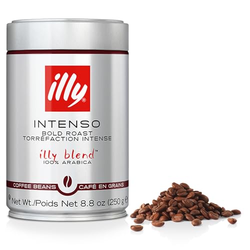 illy Whole Bean Coffee - Perfectly Roasted Whole Coffee Beans – Intenso Dark Roast - Warm Notes of...