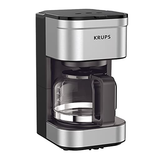 Krups Simply Brew Stainless Steel Drip Coffee Maker 5 Cup, Keep Warm Function, Reusable coffee...