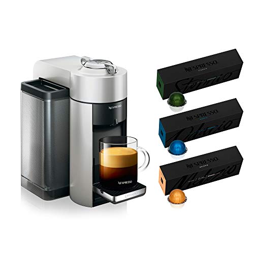 Nespresso ENV135S Vertuo Evoluo Coffee and Espresso Machine by De'Longhi, Silver Nespresso...