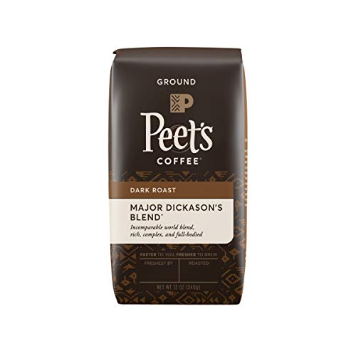 Peet's Coffee Major Dickason's Blend, Dark Roast Whole Bean Coffee, 12 oz