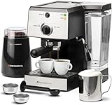 EspressoWorks All-In-One Espresso Machine with Milk Frother 7-Piece Set - Latte Maker Includes...