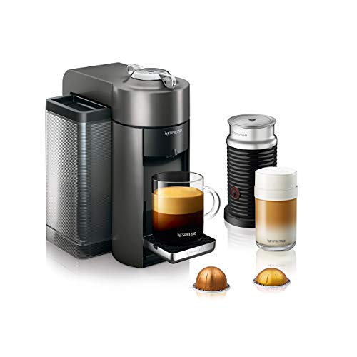 Nespresso Vertuo Coffee and Espresso Machine by De'Longhi, 54 ounces, Titan, Grey