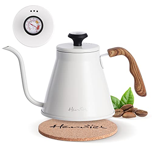 harriet Gooseneck Kettle, 37oz (1.1L) Pour Over Kettle with Thermometer, Coffee Kettle for Stove Top...