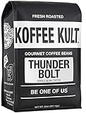 Koffee Kult Thunder Bolt Dark Roast Coffee Beans, Whole Bean, Fresh Roasted, 100% Arabica Robust...
