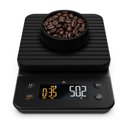 Greater Goods Digital Accurate Coffee Scale for Pour-Over Maker, with Timer for Great French Press...