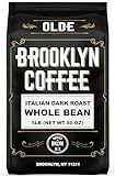 OLDE BROOKLYN Italian Dark Roast Whole Bean Coffee (5lb) - Extra Strong, Delicious Taste, Heavenly...