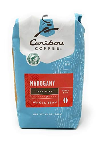 Caribou Coffee Whole Bean Mahogany Dark Roast Coffee (Pack of 2)(Packaging may vary)