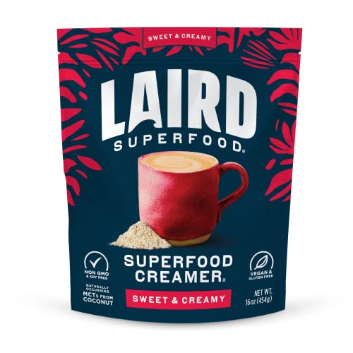 Laird Superfood Non-Dairy Superfood Creamer - Coconut Powder Coffee Creamer - Sweet & Creamy -...