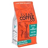 Clean Coffee Co. | Low Acid Coffee, 12oz Bag Whole Bean Coffee | Medium Roast from Papua New Guinea...