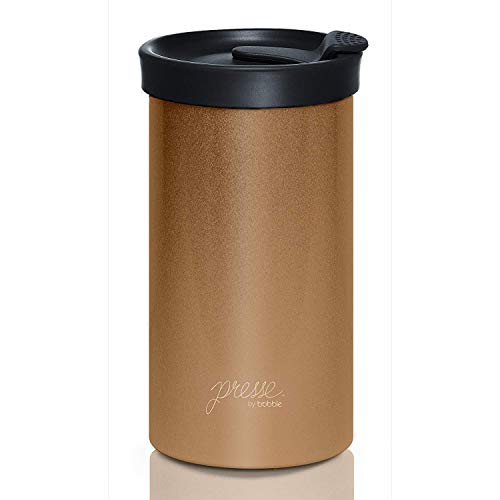 PRESSE by Bobble French Coffee Press And Insulated Stainless Steel Travel Tumbler for On-The-Go...