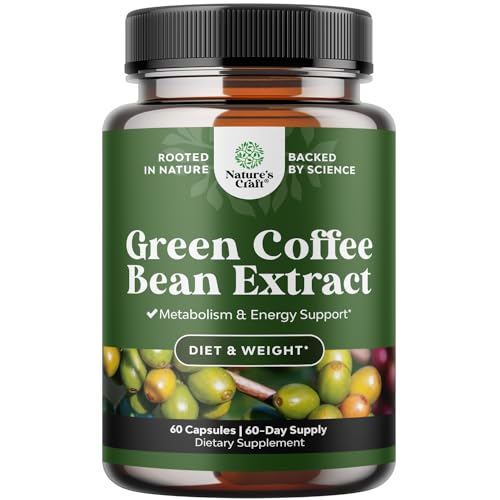 Pure Green Coffee Bean Extract - Super Energizing Green Coffee Extract with 50% Chlorogenic Acid for...