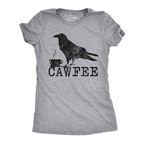 Womens Cawfee Tshirt Funny Coffee Drinking T Shirt Sarcastic Caffeine Joke Funny Womens T Shirts...